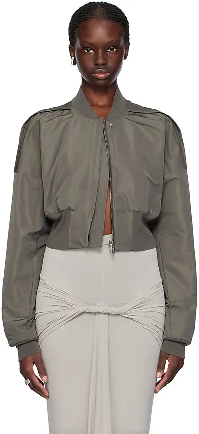 Compare prices for Rick Owens Gray Flight Bomber Jacket Brown, Khaki ...