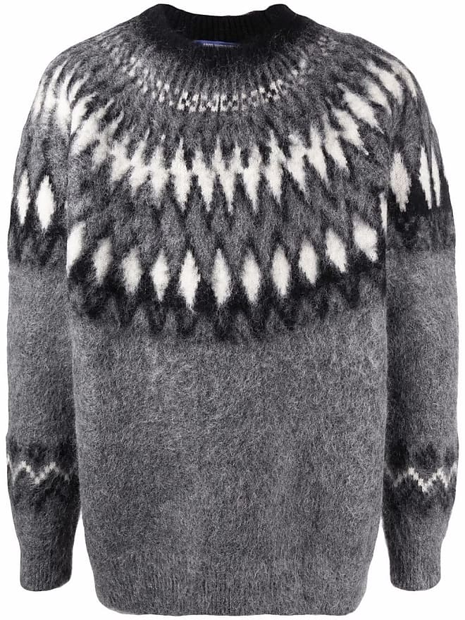 Compare prices for Junya Watanabe geometric-print knitted jumper - men ...