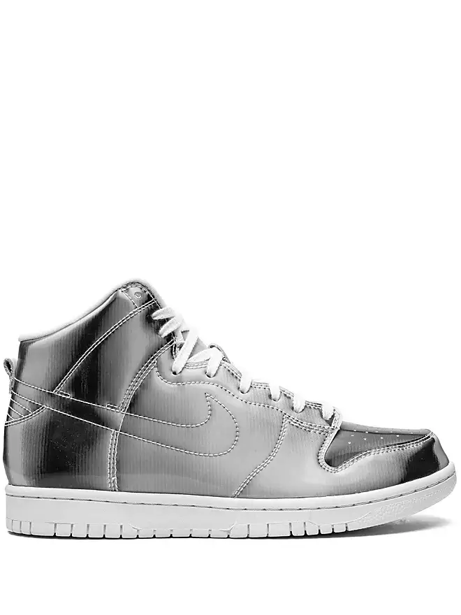Compare Prices for x CLOT Dunk High Metallic Silver sneakers ...