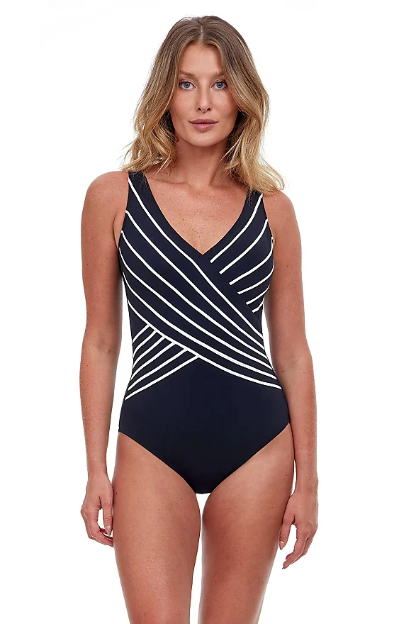 Gottex surplice fashion one piece swimsuit