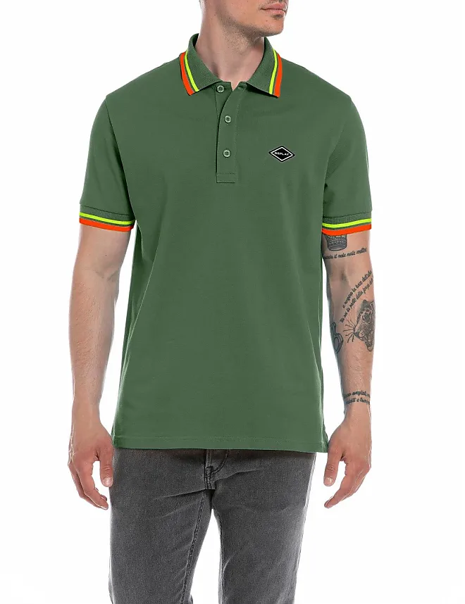 Replay Mens M6514 Polo Shirt, Green 136, L from £38.00 - on Stylight