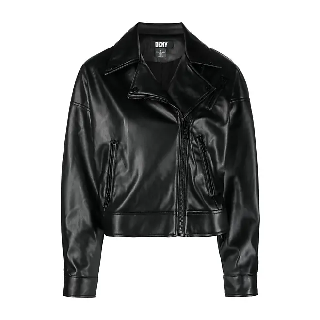 Dkny faux leather fashion moto jacket