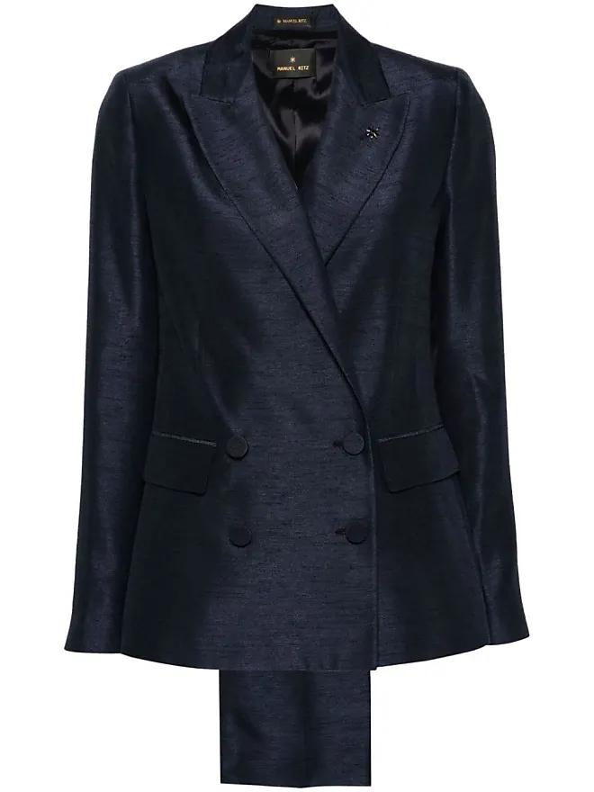 Manuel Ritz single-breasted wool suit - Blue