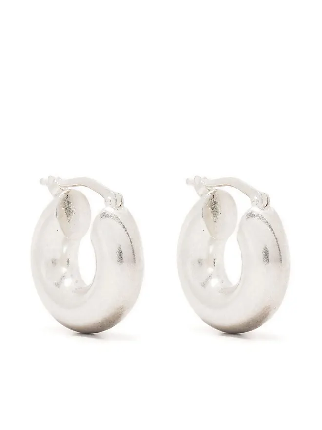 Jil Sander gem-embelished hoop earrings - Gold