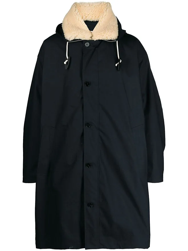 Jil Sander Burgundy Notched Lapel Coat