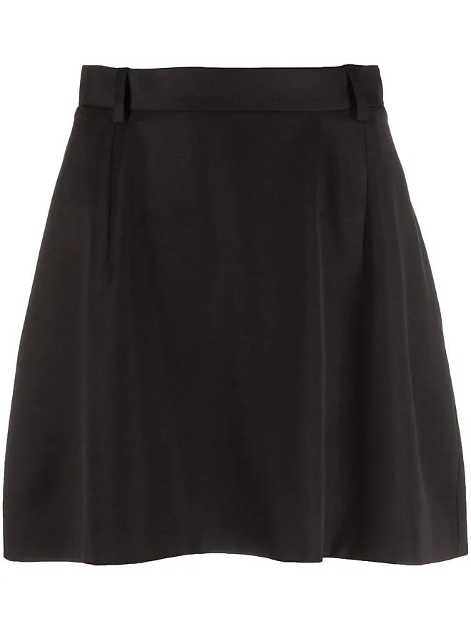 Compare prices for Balenciaga Large Mini A-line skirt - women - Cupro/Wool  - 36 - Black | Stylight