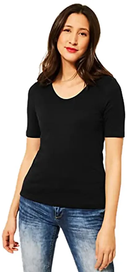 Vergleiche Preise für Damen Unterziehshirt, Street Stylight Basic-T-Shirt (Blau), 36 Blue A317665 One - | Deep Kurzarmshirt