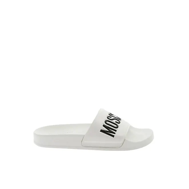Compare Prices for Shoes, female, White, 3 UK, White Logo Slippers ...