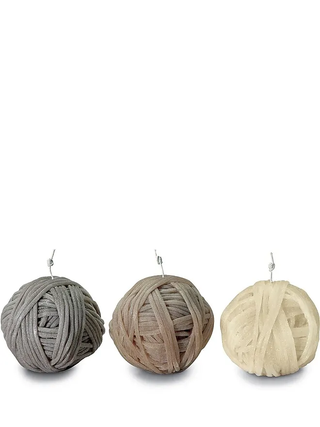 Compare prices for Missoni Home set of 3 Gomitolo candles - Neutrals |  Stylight