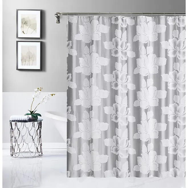 Compare Prices for Floral Park Shower Curtain in Silver at Nordstrom ...