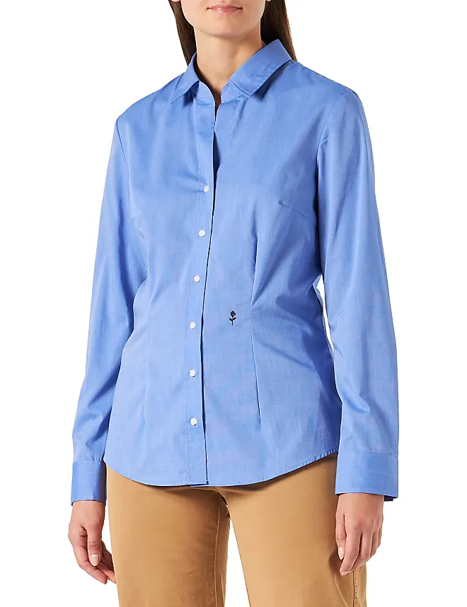 Vergleiche Preise für Damen Stylight Uni - Hemdbluse Fit Seidensticker - Langarm Baumwolle Slim Bluse - - - 100% | 