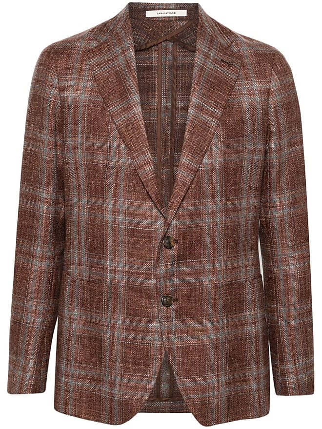 Tagliatore double-breasted linen suit - Brown