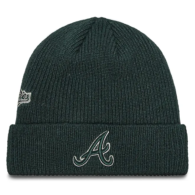 New Era Berretto New Era Atlanta Braves World Series Patch Cuff Knit Beanie  60580730 Verde da 39,95 € - su Stylight