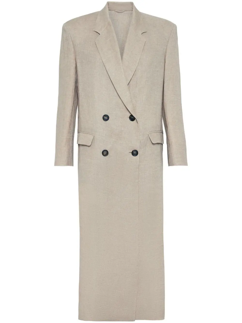 Brunello Cucinelli double-breasted cashmere coat - Neutrals