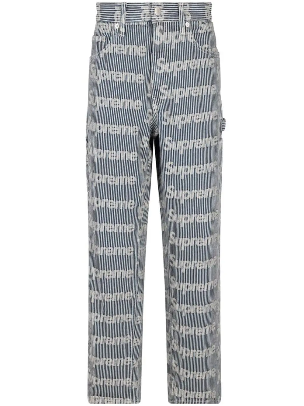 Compare prices for SUPREME denim painter pants - Blue | Stylight