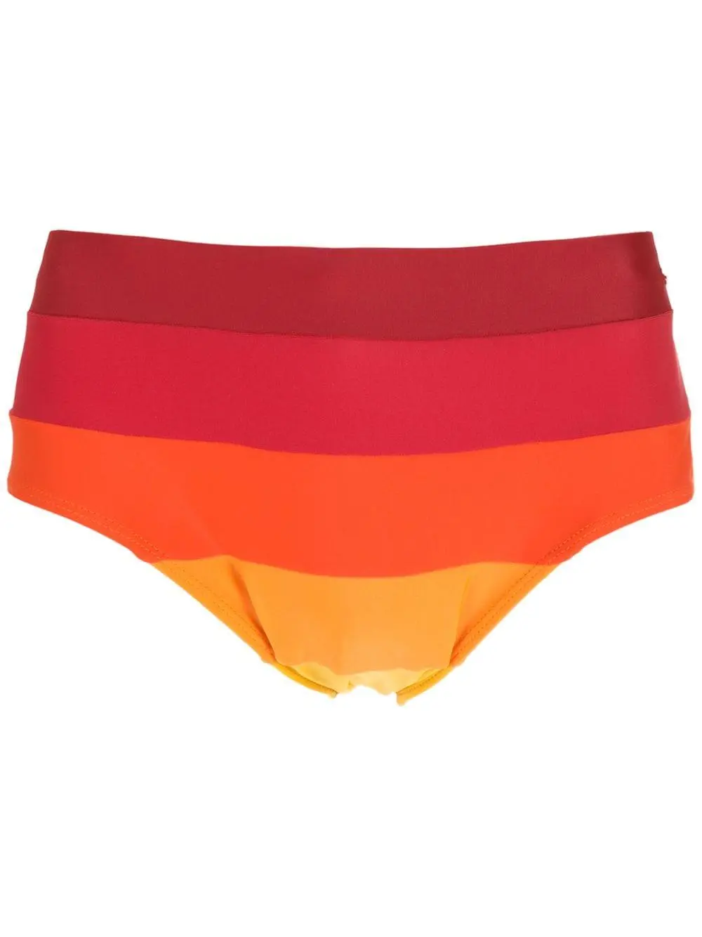 Amir Slama leaf print swim briefs - Orange