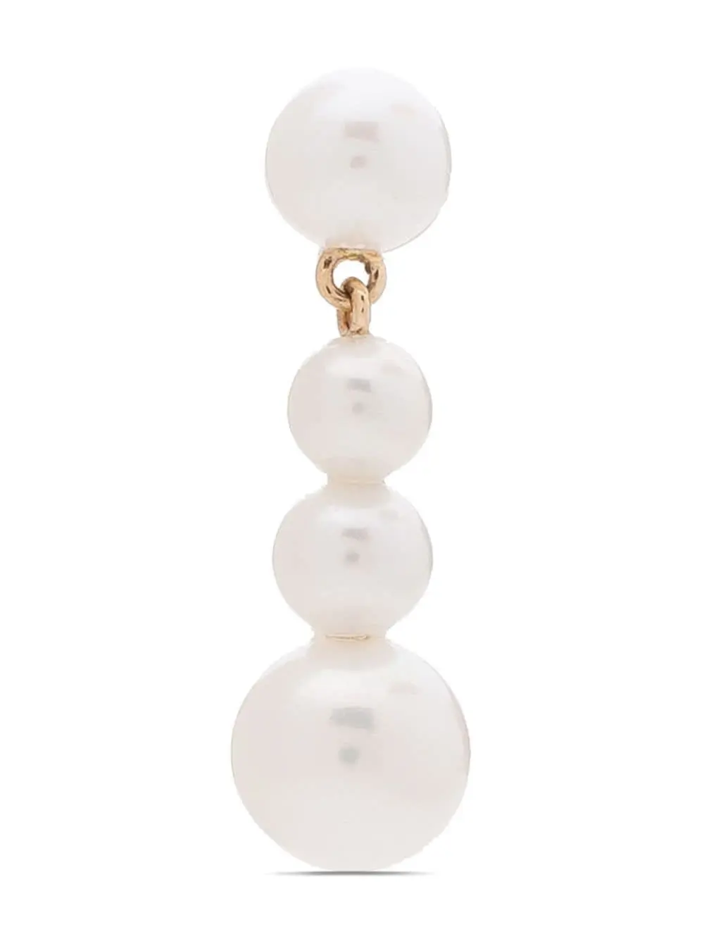 Sophie Bille Brahe White Pearl Marco Hoop Earrings